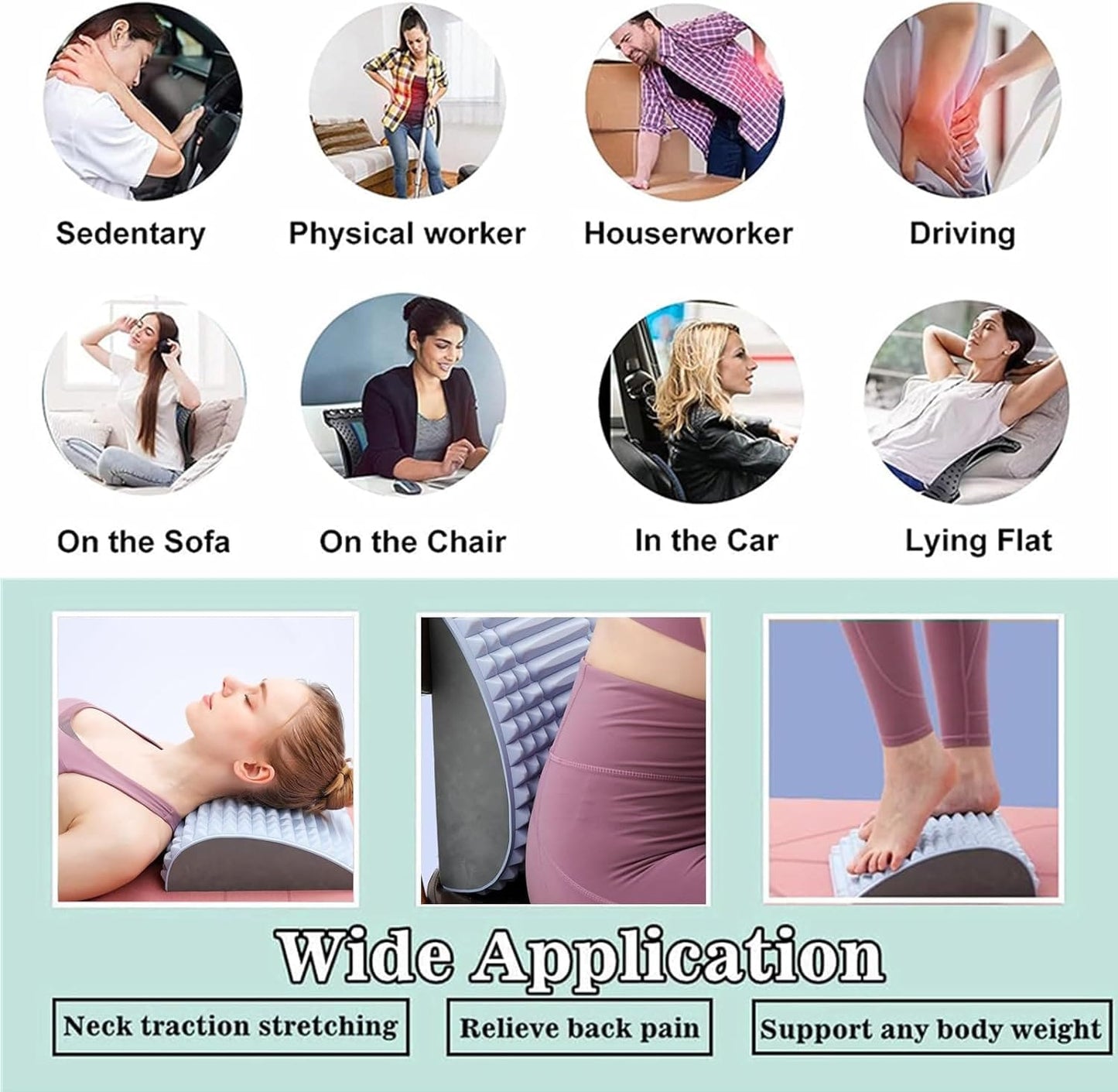 Oracluxe Back Stretcher Pillow for Pain Relief - oracluxe