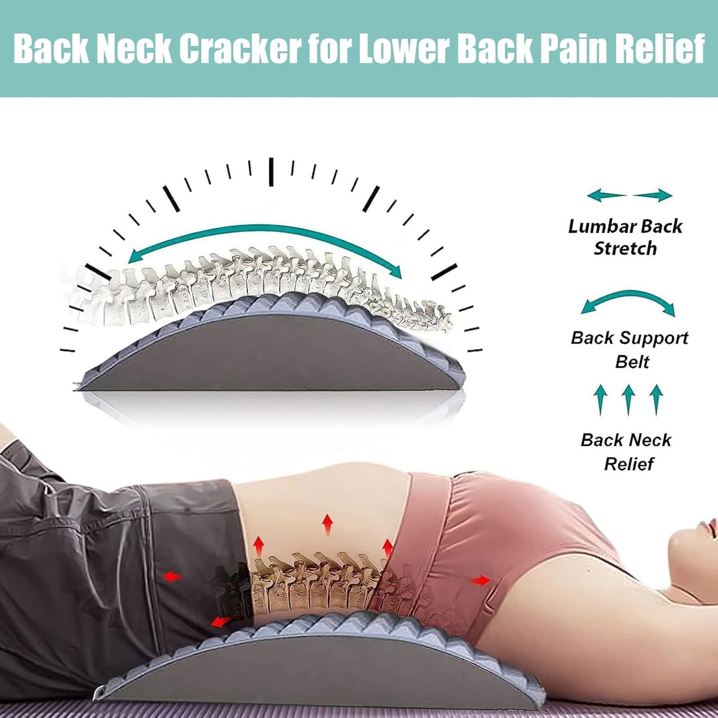 Oracluxe Back Stretcher Pillow for Pain Relief - oracluxe