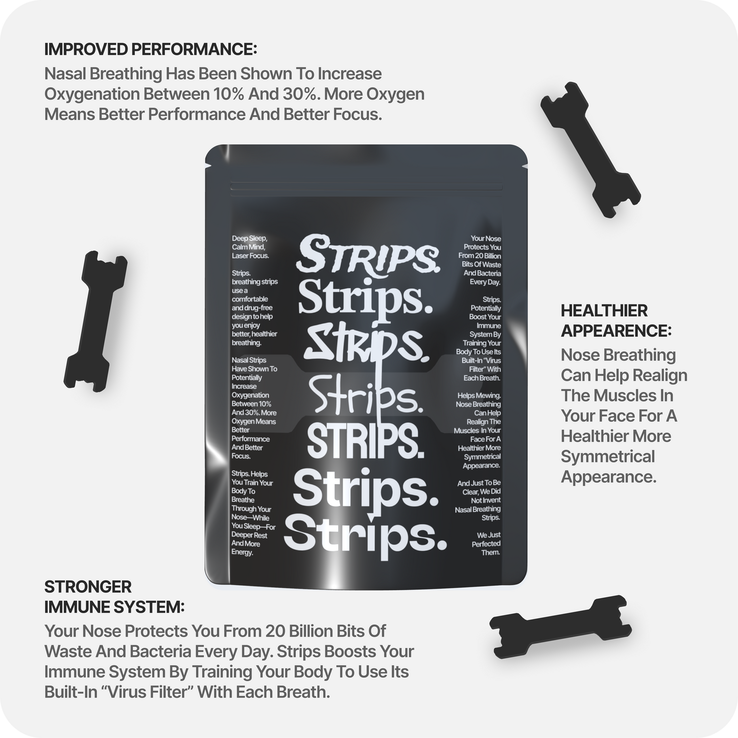 Oracluxe Black Nasal Strips