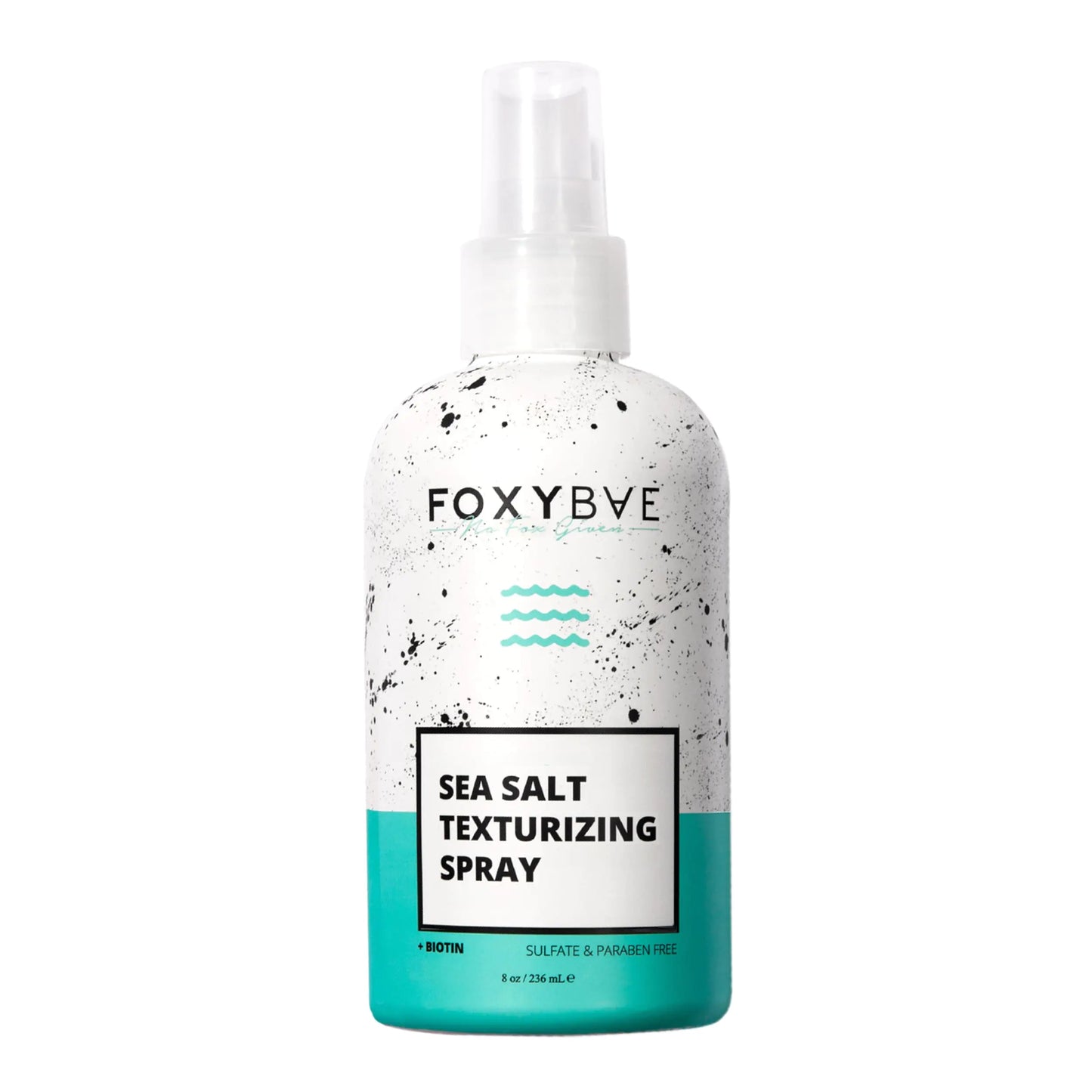 FoxyBae Sea Salt Spray for Hair - with Biotin - Texture Texturizing Volumizing Thickening - for Men & Women - Beach Please - 8 Fl Oz