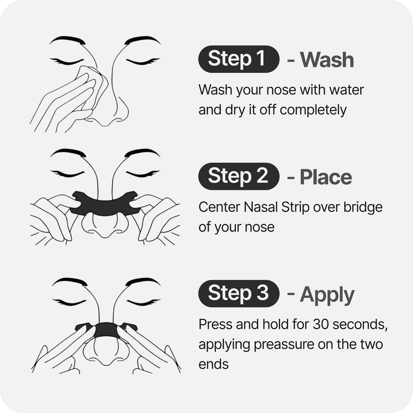 Oracluxe Black Nasal Strips