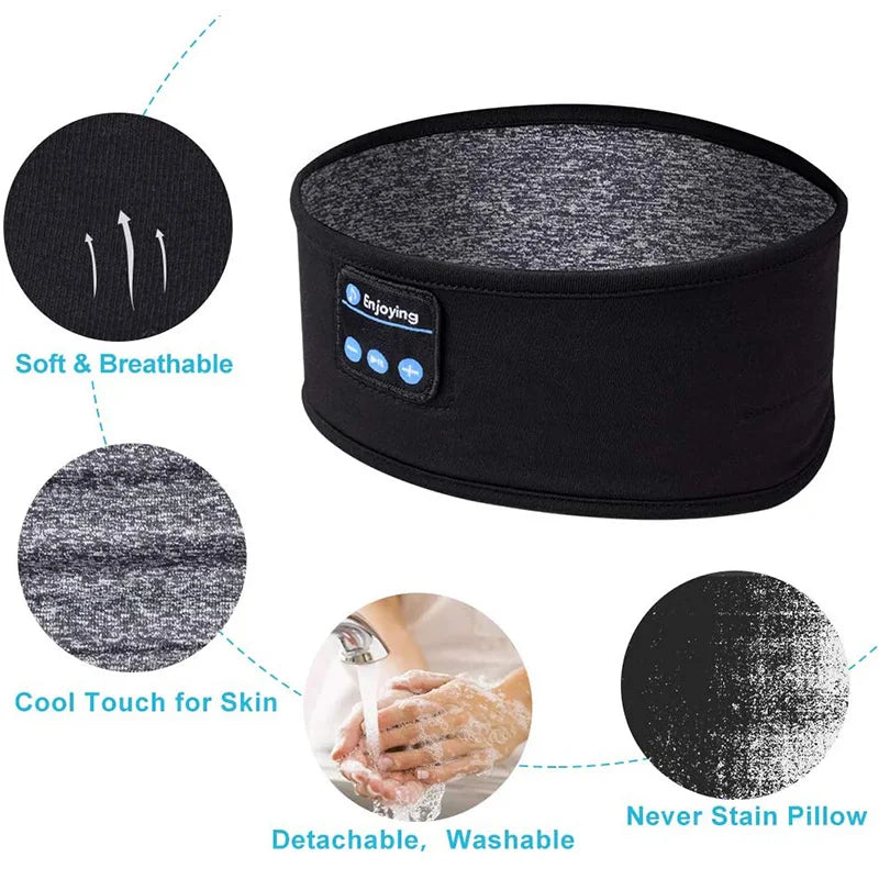 Oracluxe Eye Mask with Wireless Bluetooth Headset Headband