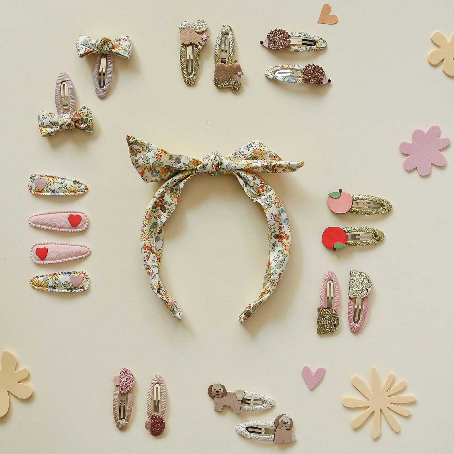 Oracluxe Bramble Heart Fabric Clip Set - oracluxe