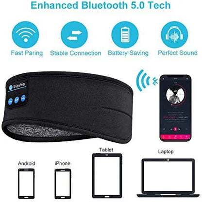 Oracluxe Eye Mask with Wireless Bluetooth Headset Headband